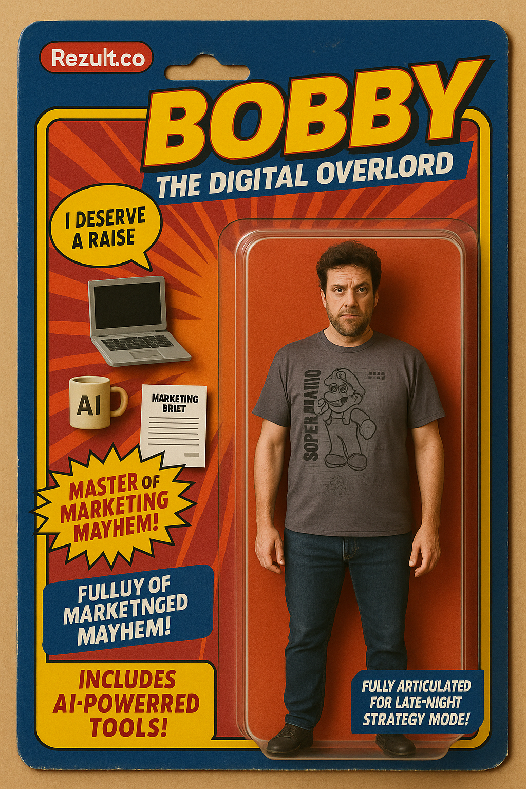 Bobby Dennie as an action figure, The Digital Overlord